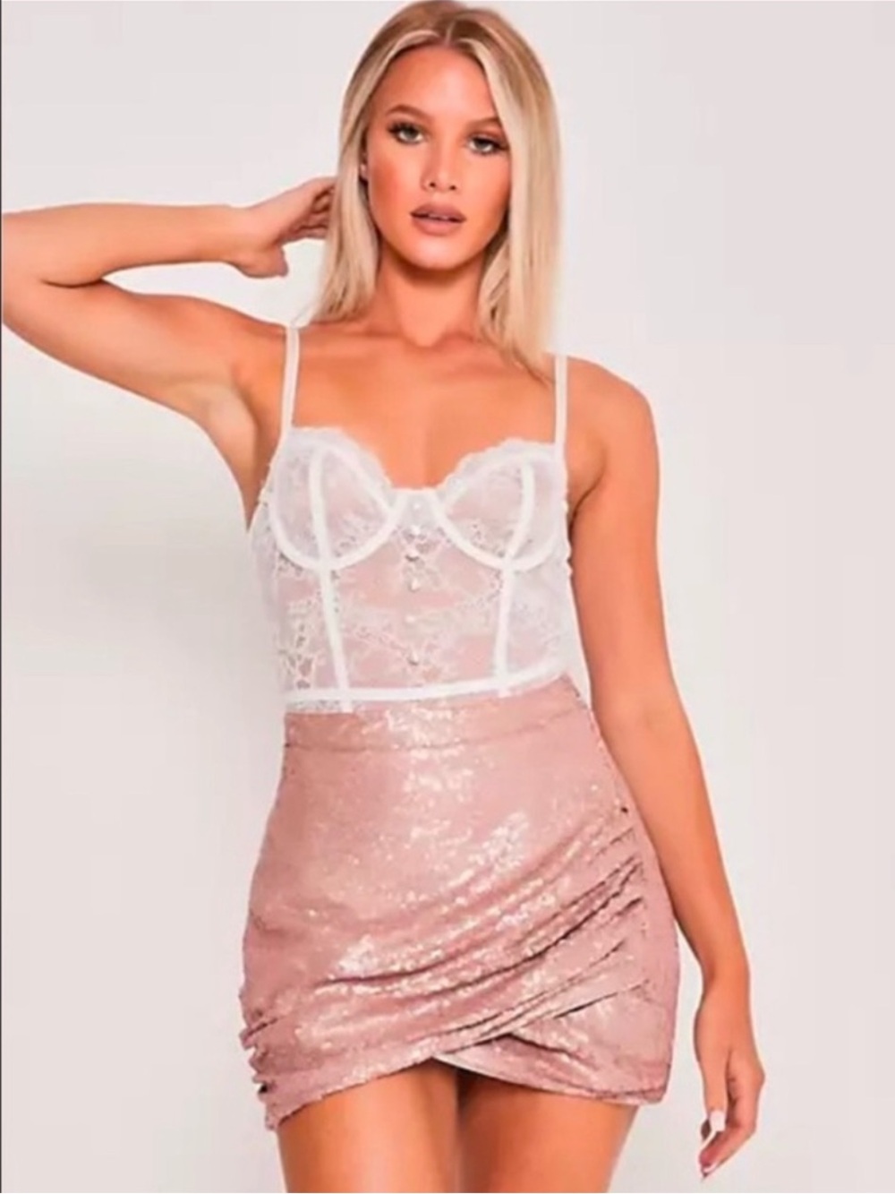 NWOT ASOS Saint Genies Sequin Skirt